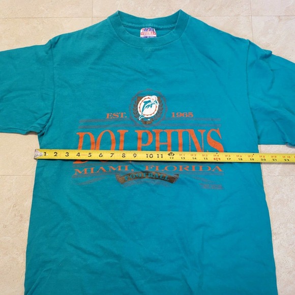 Vintage 90s Miami Dolphins Established 1965 Florida NFL Football T Shirt L Large - Picture 5 of 7